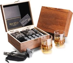 Set de Verres a Whisky dans un Coffret Cadeau Bois