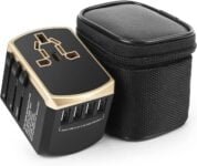 Chargeur Voyage Adaptateur Prise International avec 4 USB Adaptateur AC Universel